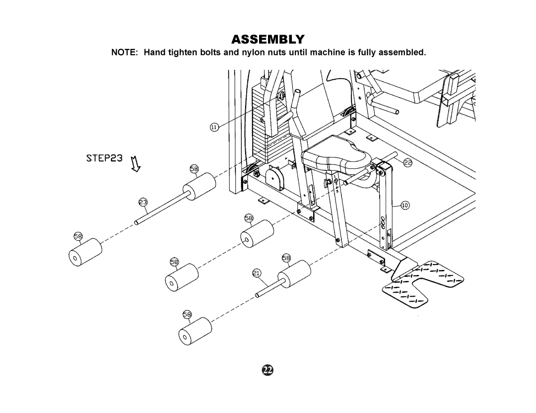 Keys Fitness ST-1000 manual Assembly 