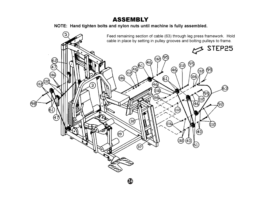 Keys Fitness ST-1000 manual Assembly 