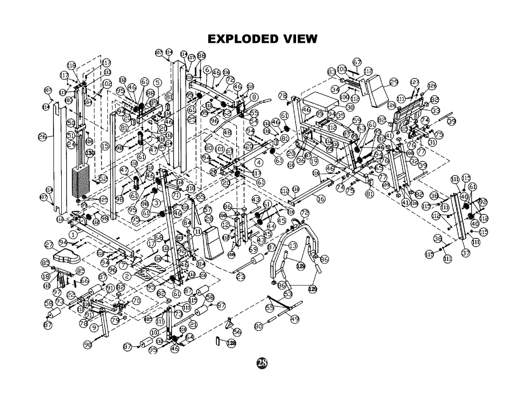 Keys Fitness ST-1000 manual Exploded View 