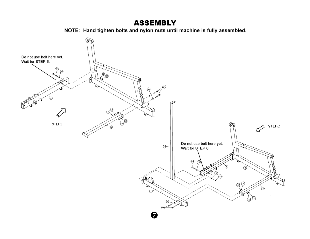 Keys Fitness ST-1000 manual Assembly 