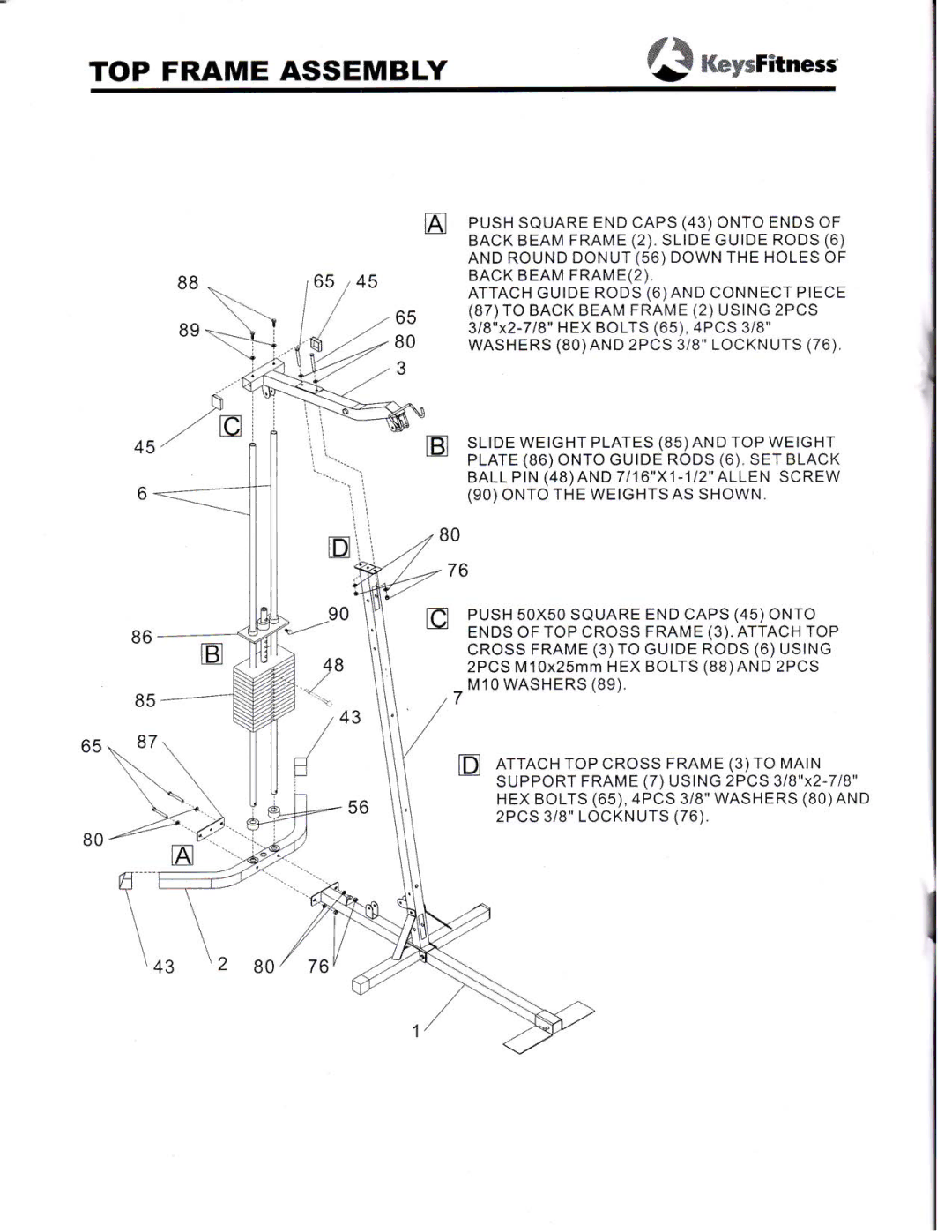 Keys Fitness ST-205 manual 