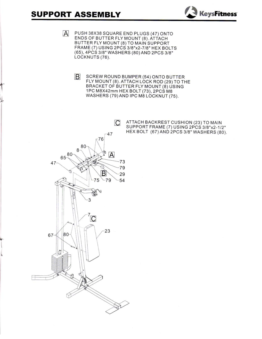 Keys Fitness ST-205 manual 