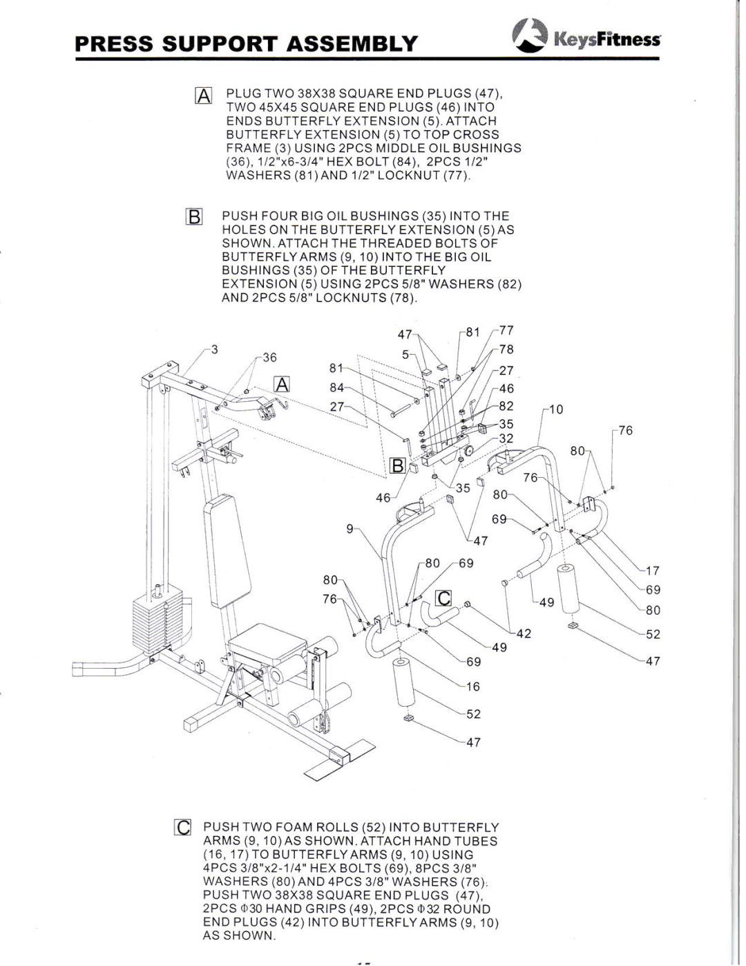 Keys Fitness ST-205 manual 