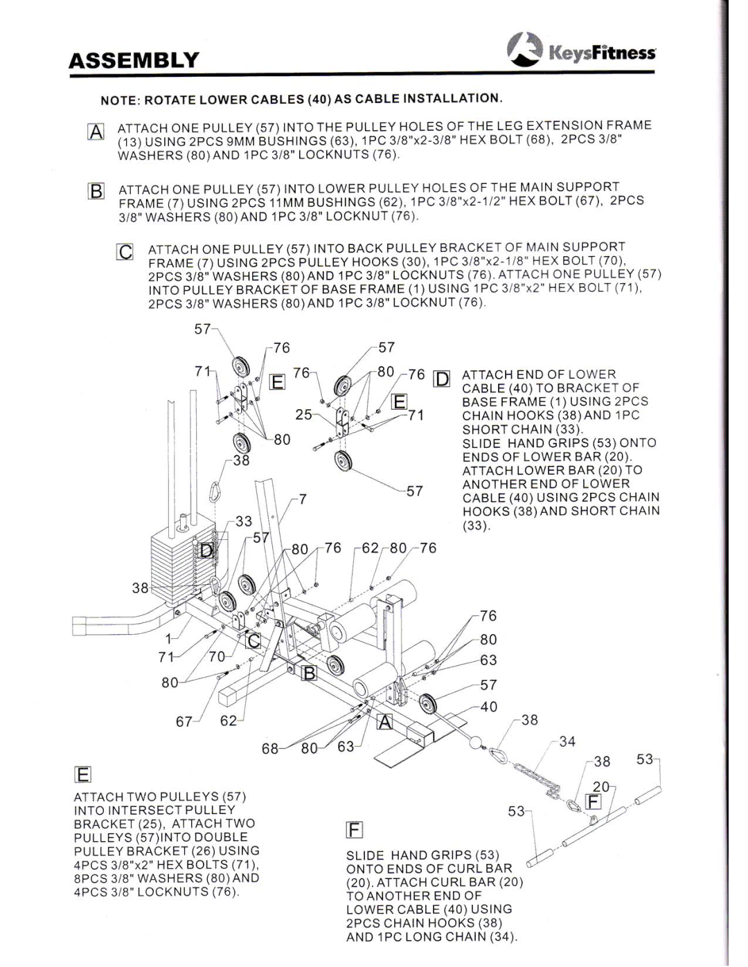 Keys Fitness ST-205 manual 