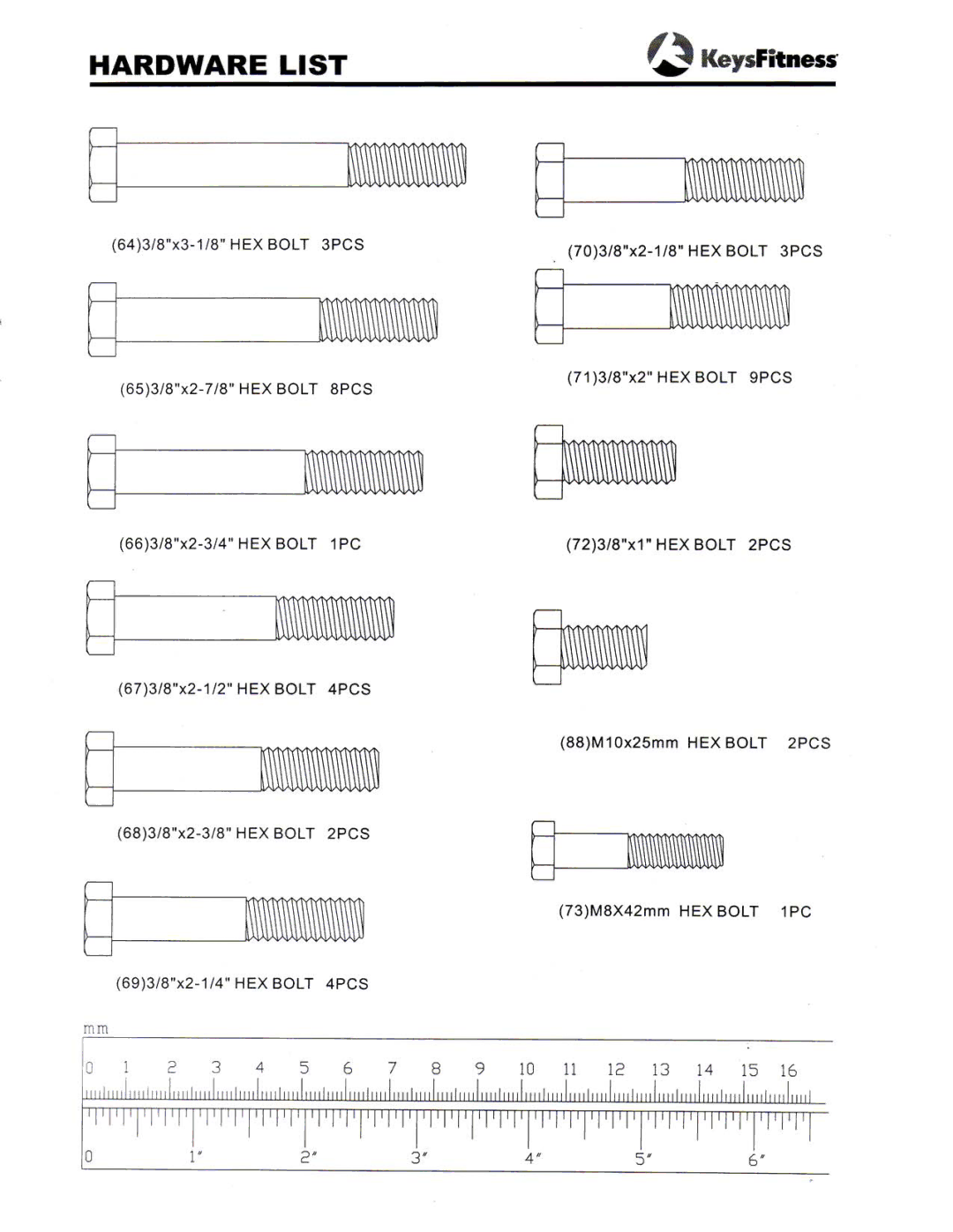 Keys Fitness ST-205 manual 