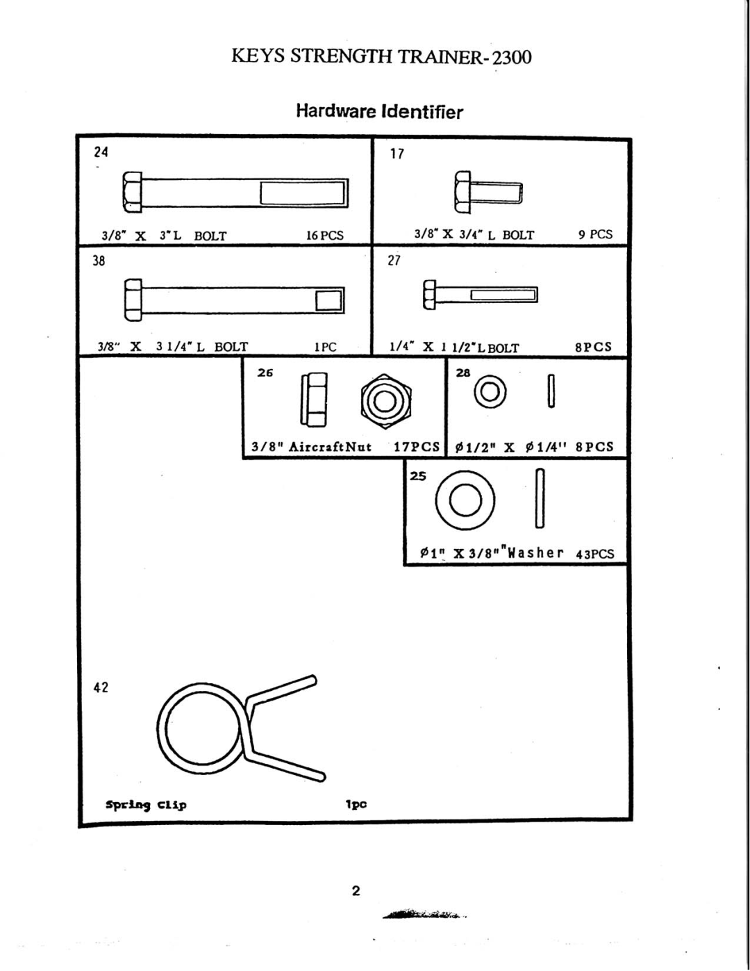 Keys Fitness ST-2300L manual 