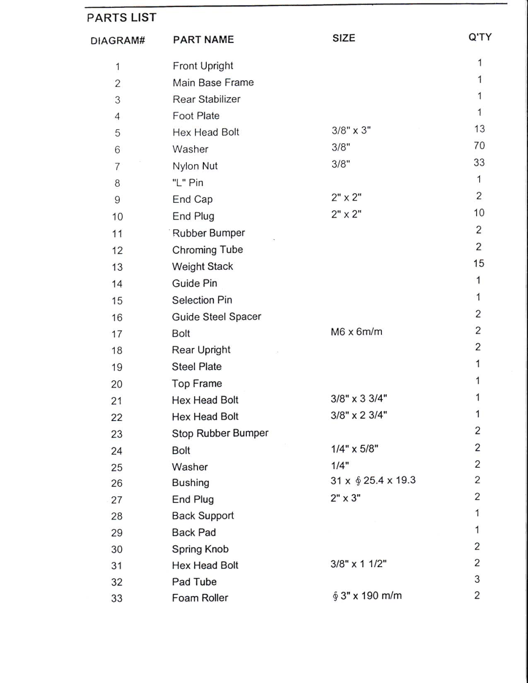 Keys Fitness ST-300 manual 