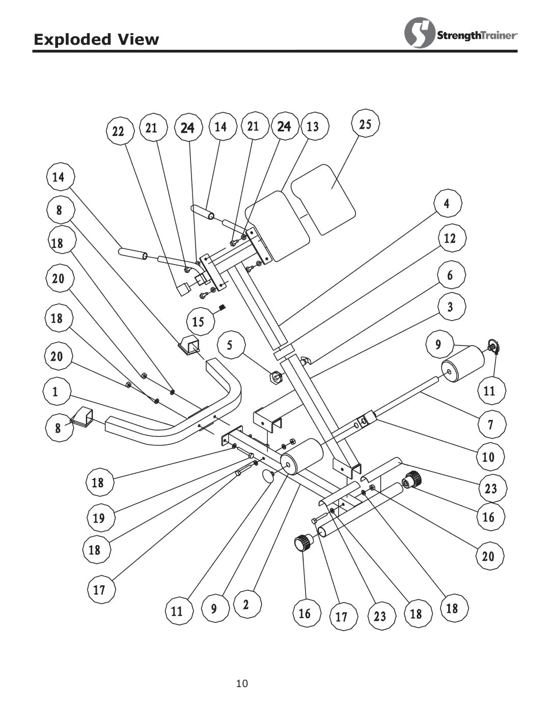 Keys Fitness ST-45 owner manual Exploded View 