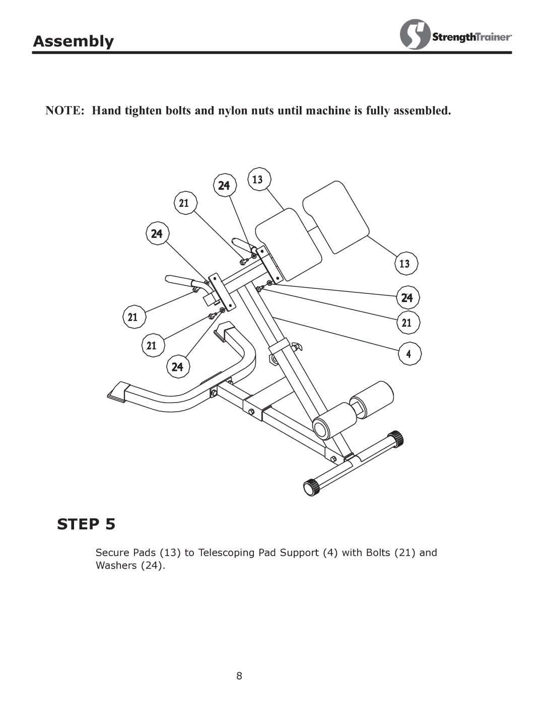 Keys Fitness ST-45 owner manual Step 