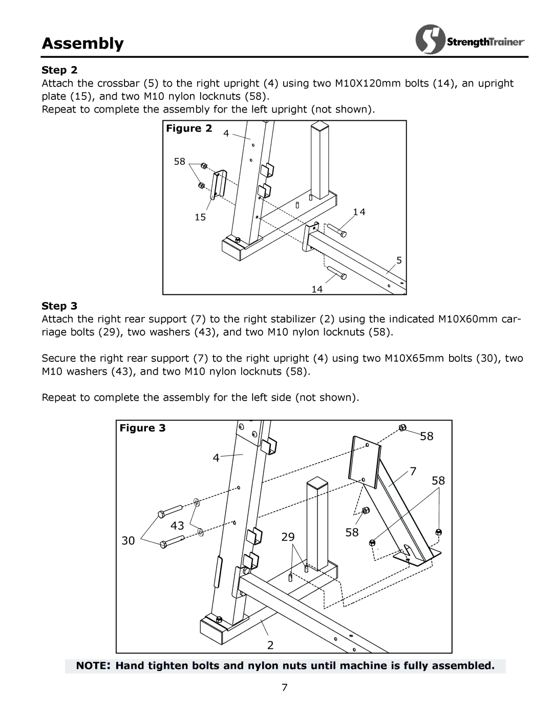 Keys Fitness ST-IB owner manual Assembly 