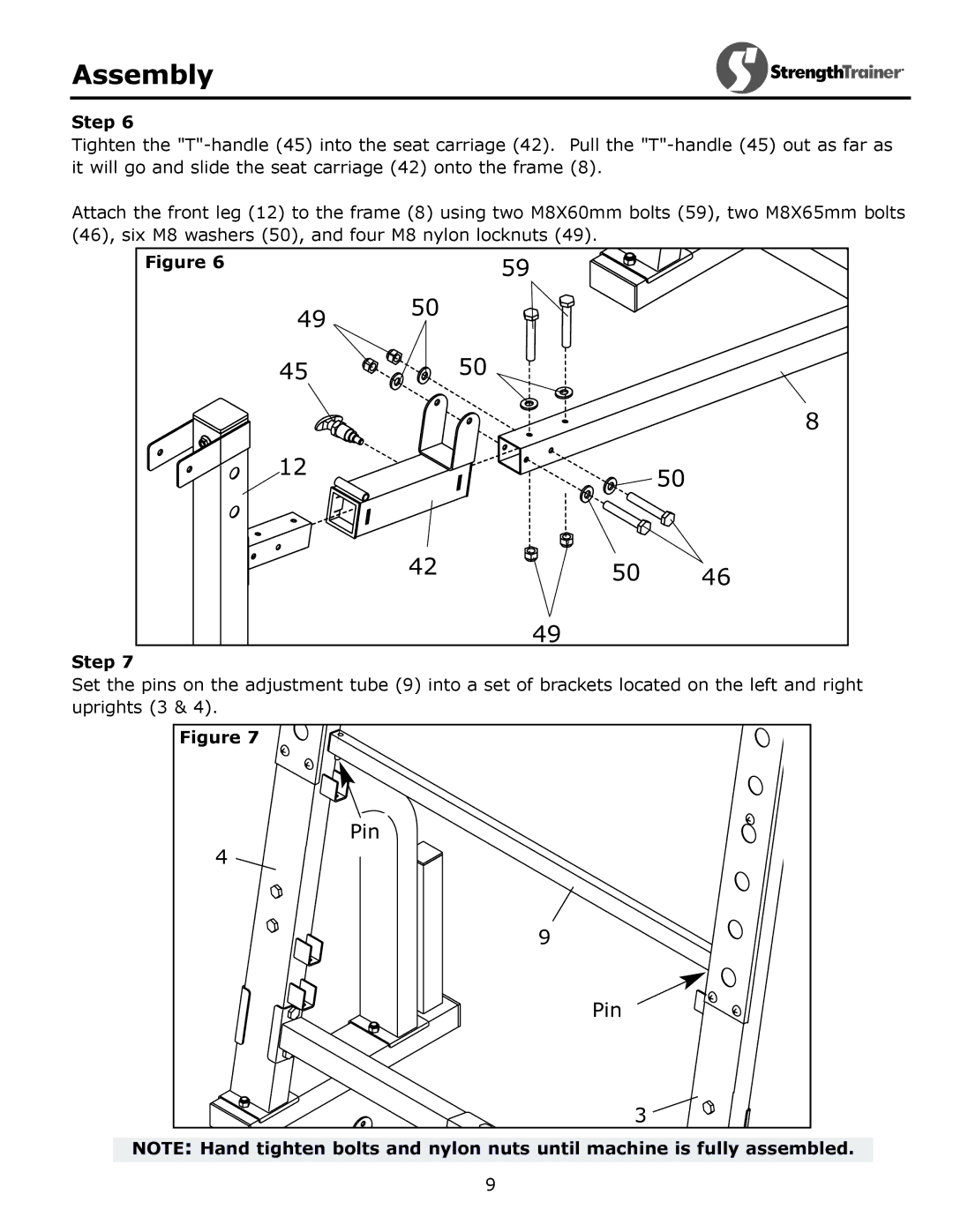 Keys Fitness ST-IB owner manual Pin 