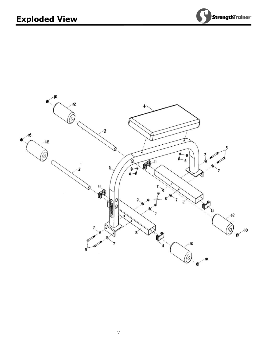 Keys Fitness ST-MAB owner manual Exploded View 