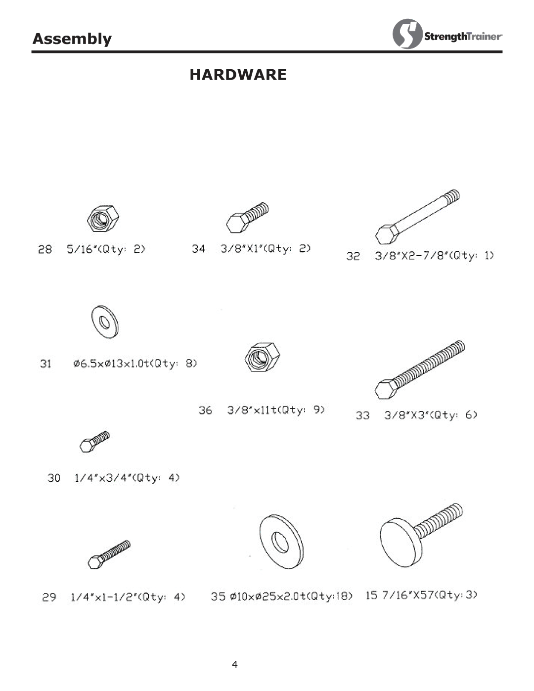 Keys Fitness ST-NB owner manual Assembly 