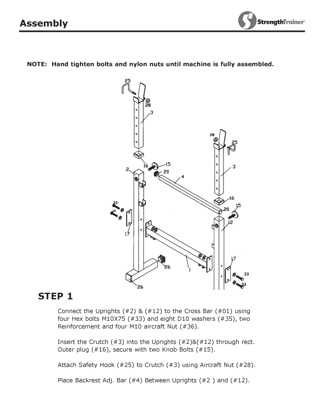 Keys Fitness ST-NB owner manual Step 