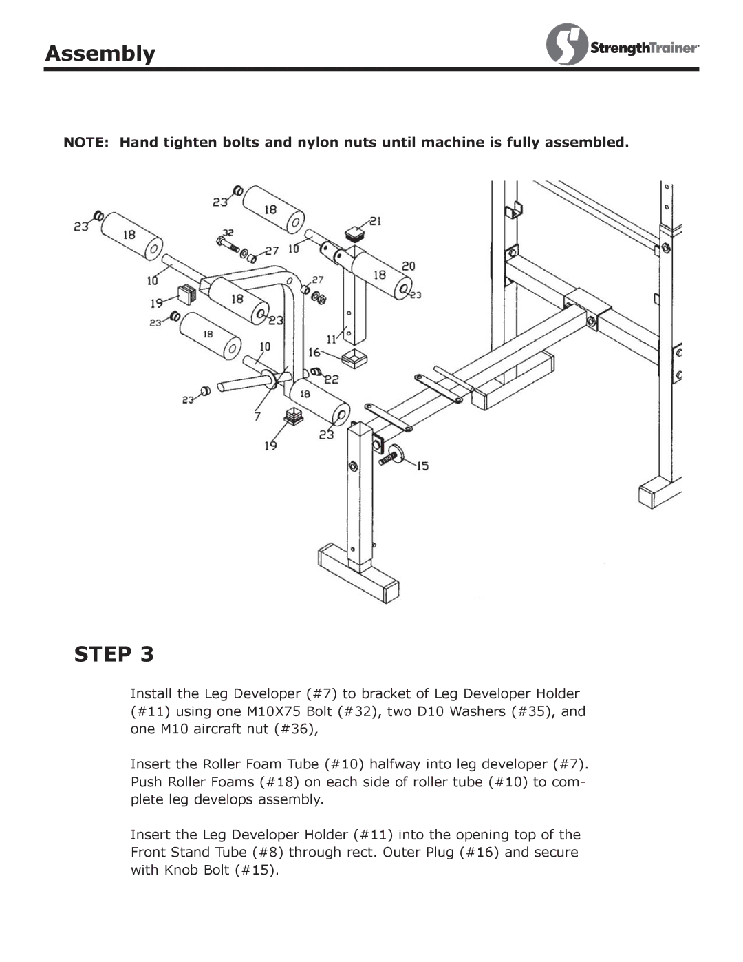 Keys Fitness ST-NB owner manual Step 