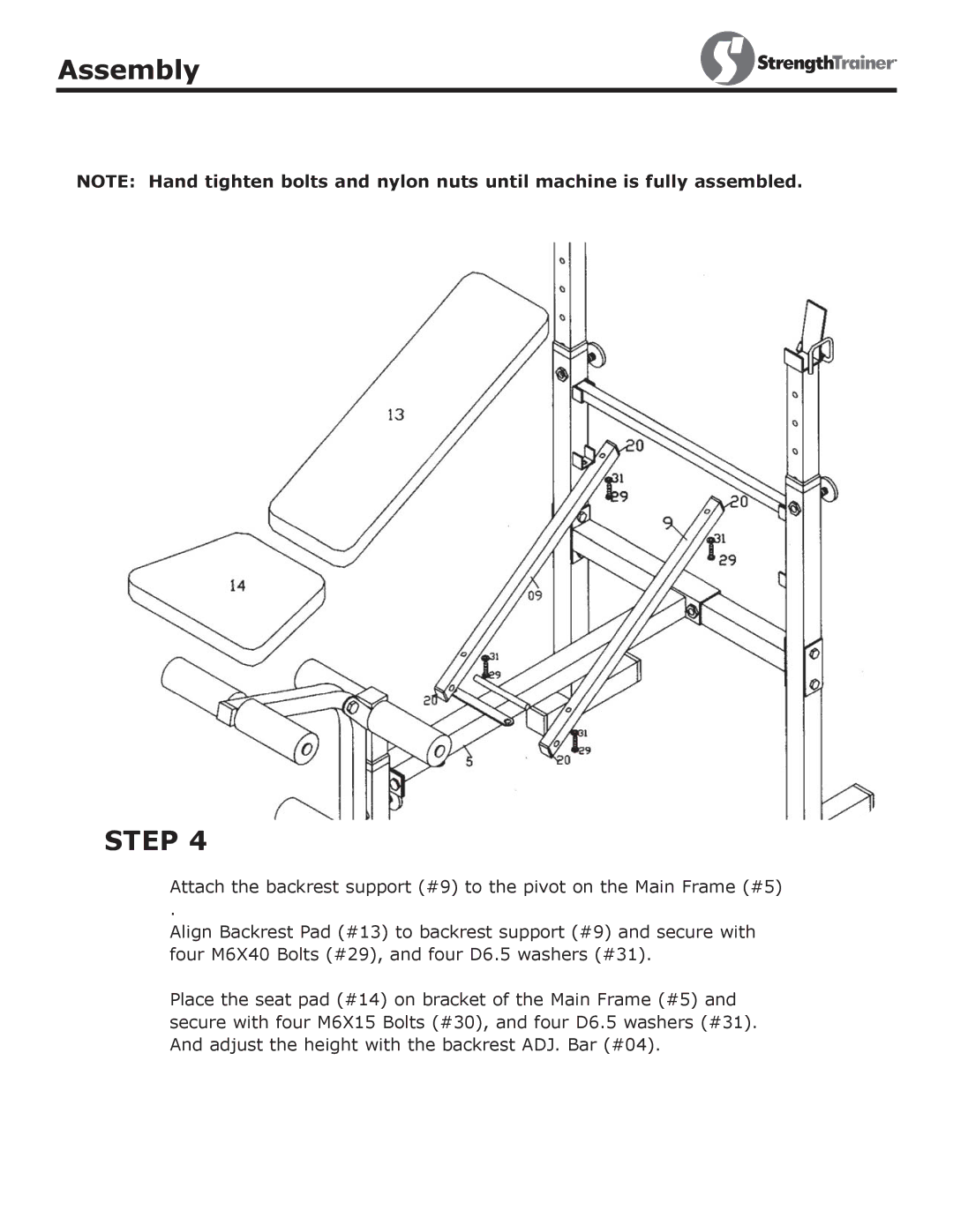 Keys Fitness ST-NB owner manual Step 