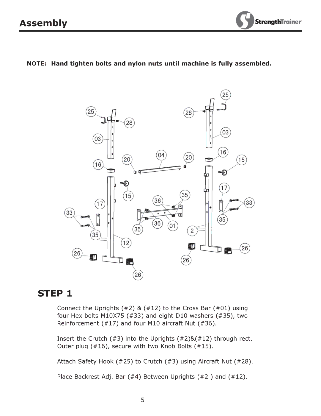 Keys Fitness ST-NBB owner manual Step 