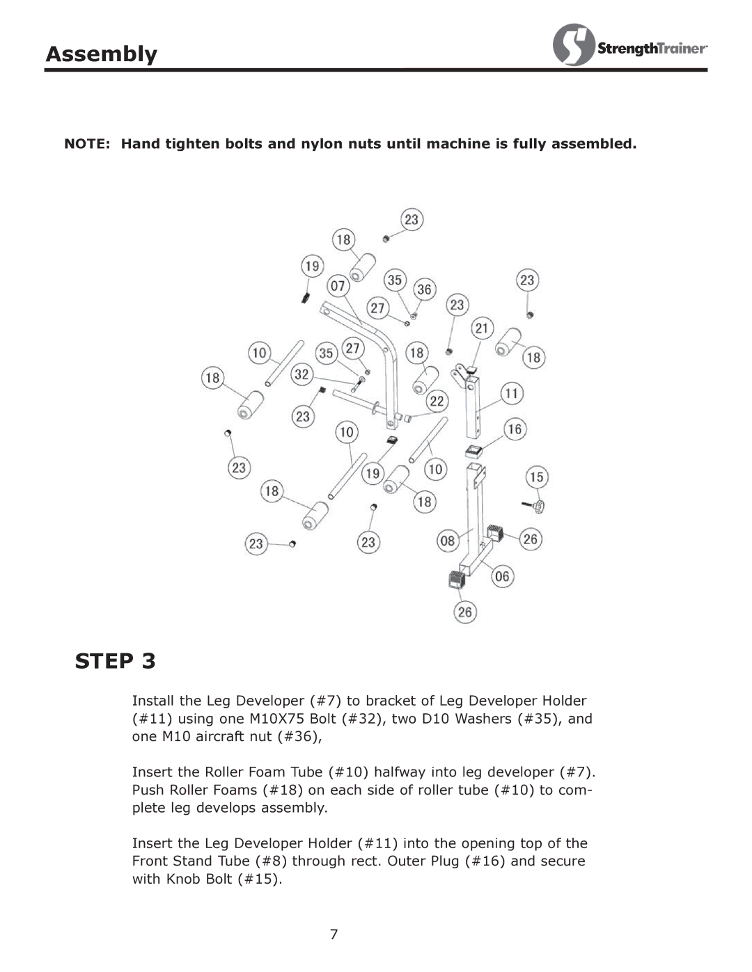 Keys Fitness ST-NBB owner manual Step 