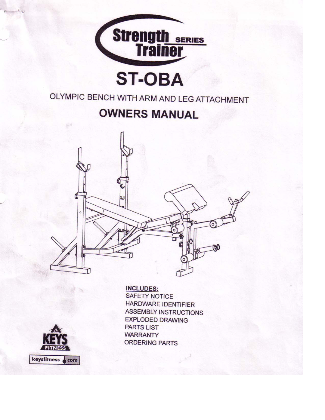 Keys Fitness ST-OBA manual 