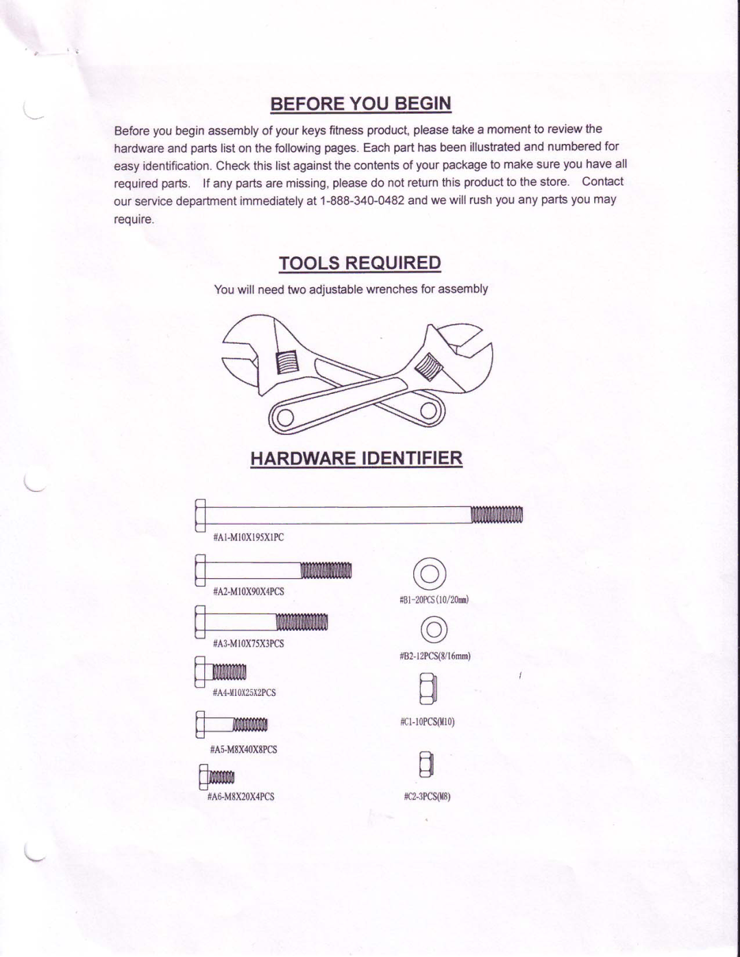 Keys Fitness ST-OBA manual 