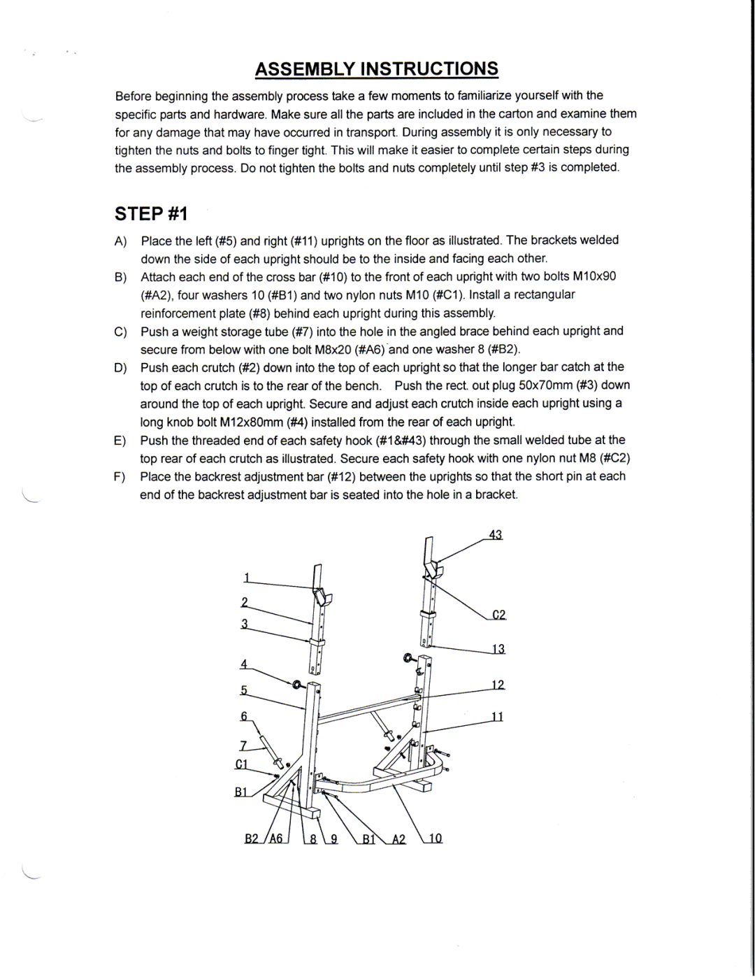 Keys Fitness ST-OBA manual 