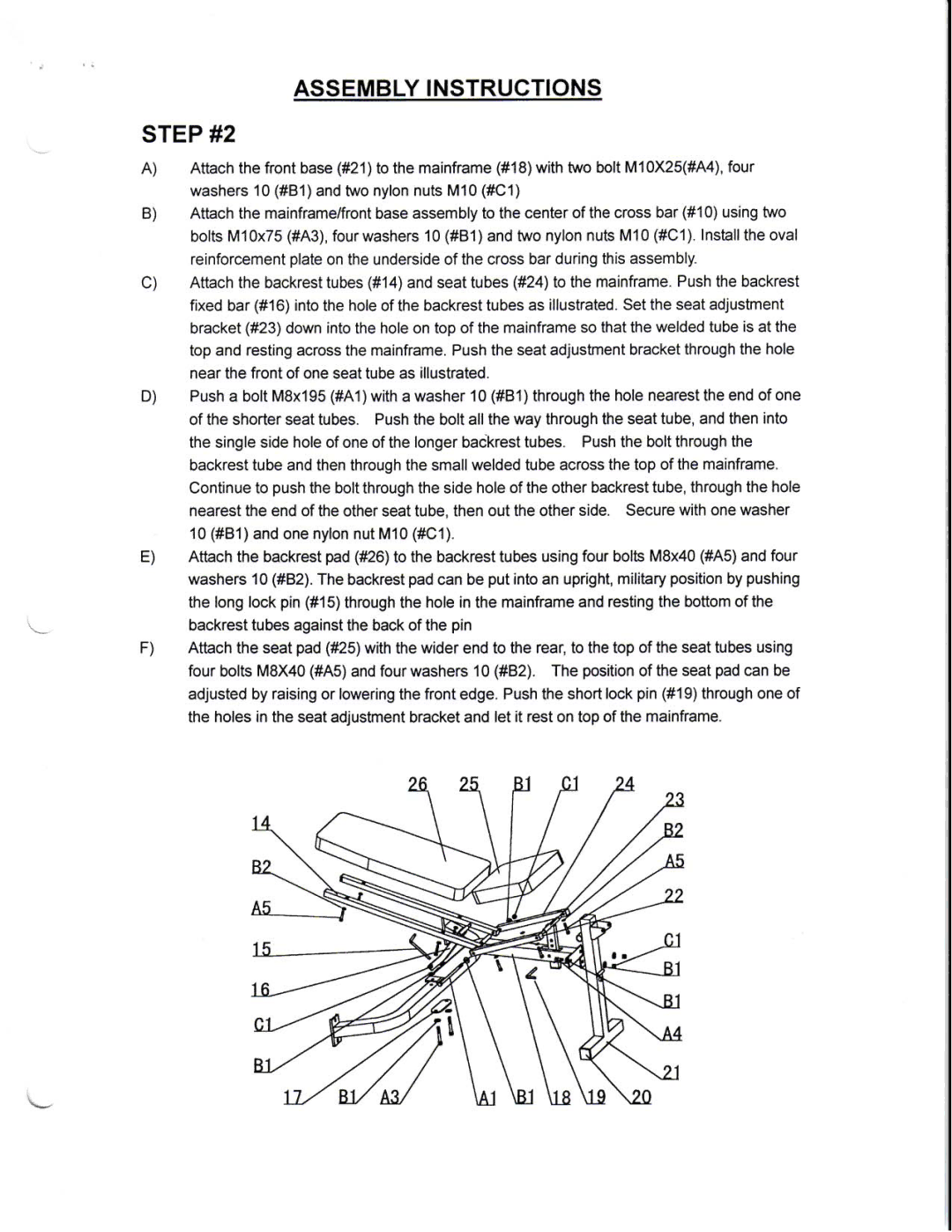 Keys Fitness ST-OBA manual 