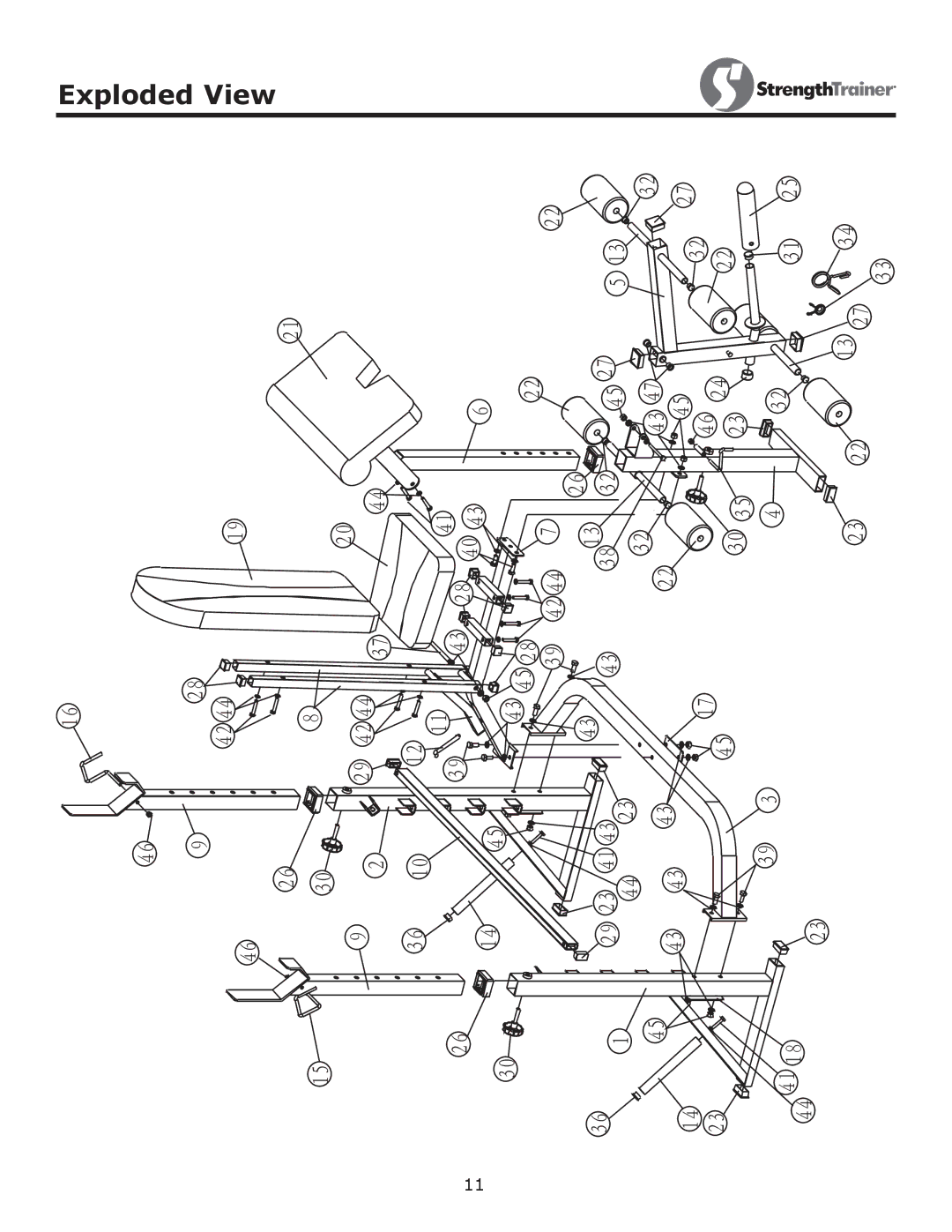 Keys Fitness ST-OBA2 owner manual Exploded View 