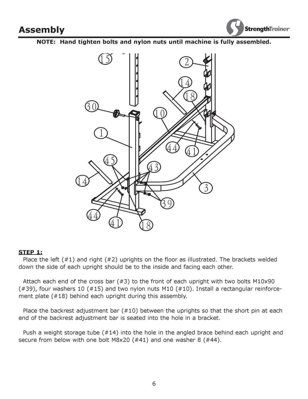 Keys Fitness ST-OBA2 owner manual Step 