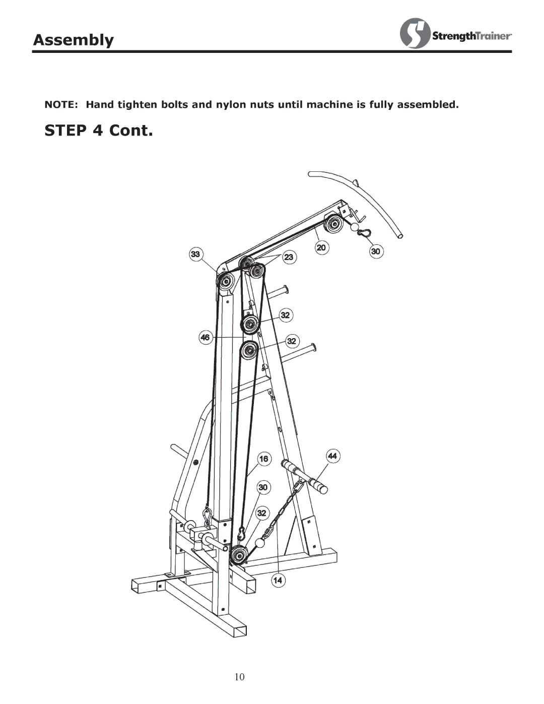 Keys Fitness ST-PR owner manual Assembly Cont 