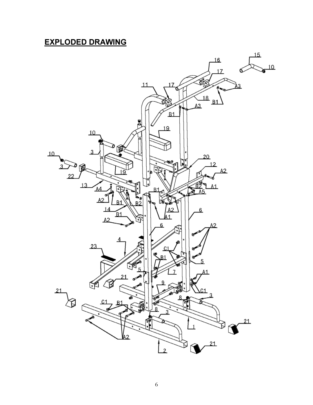 Keys Fitness ST-PT owner manual Exploded Drawing 