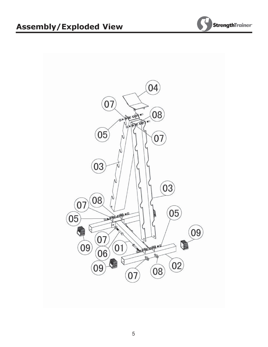 Keys Fitness ST-VDB owner manual Assembly/Exploded View 