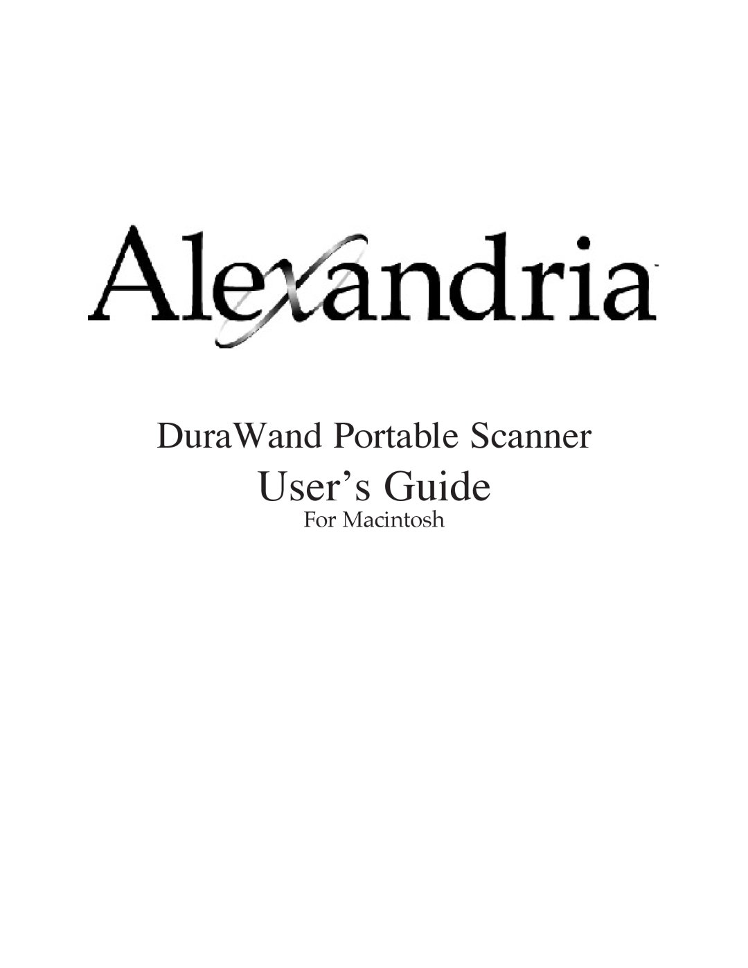 Keyspan DuraWand Portable Scanner manual For Macintosh, User’s Guide 