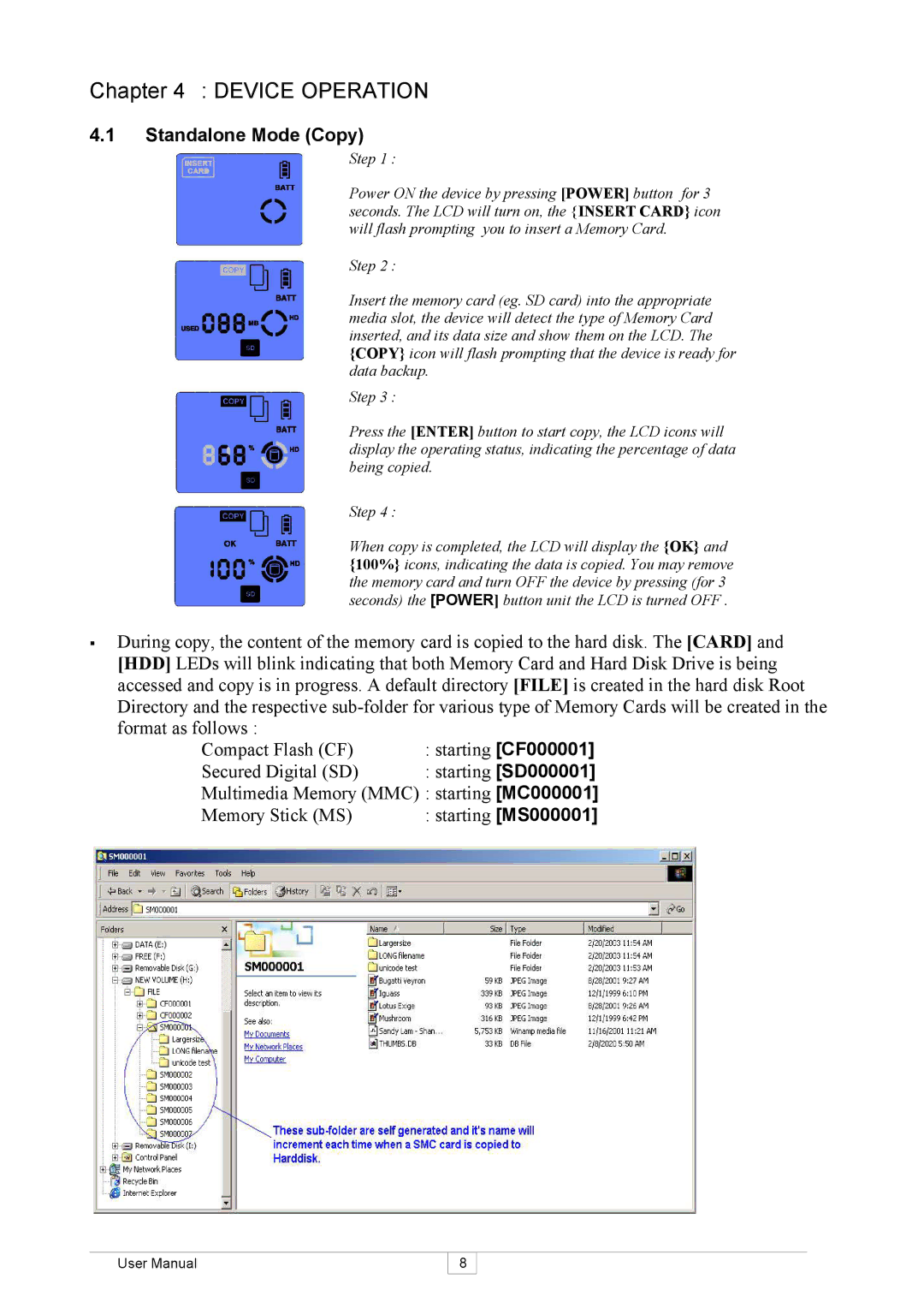 Keyspan SX-18D user manual Device Operation, Standalone Mode Copy 