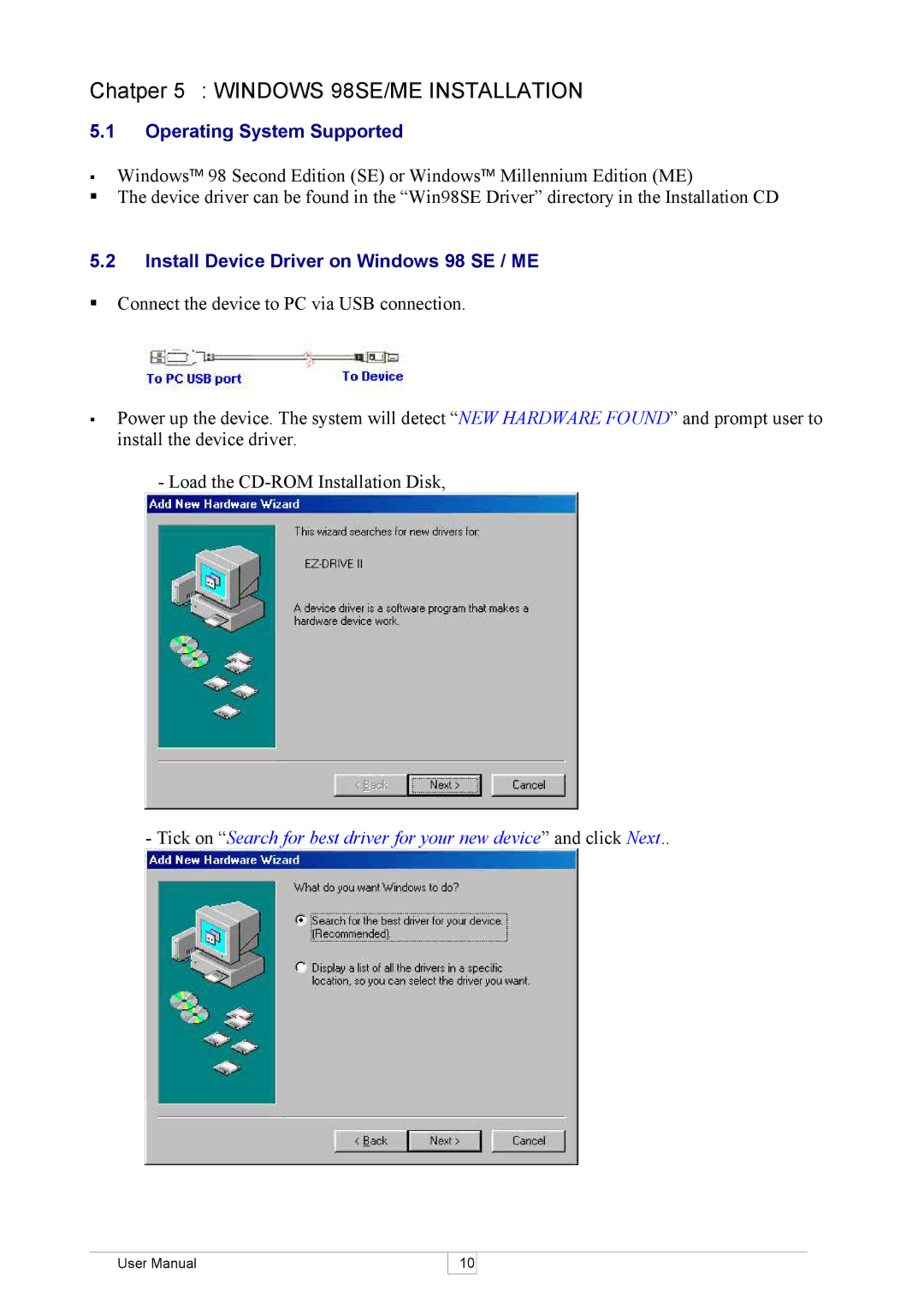 Keyspan SX-18D user manual Chatper 5 Windows 98SE/ME Installation, Operating System Supported 