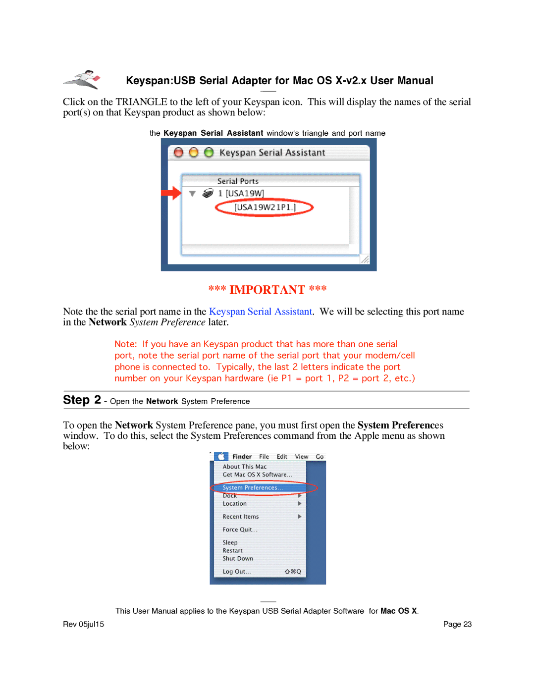 Keyspan USA-19Qi installation instructions Rev 05jul15 