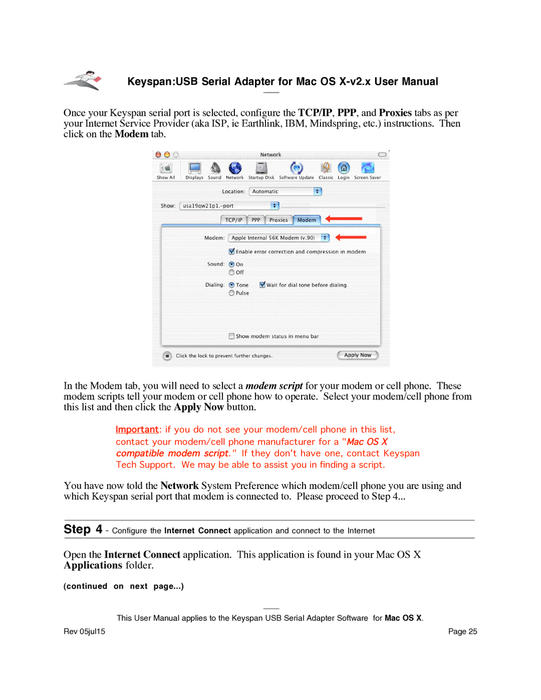 Keyspan USA-19Qi installation instructions On next 