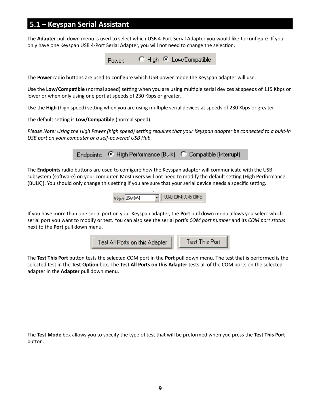 Keyspan USA-49WG owner manual Keyspan Serial Assistant 