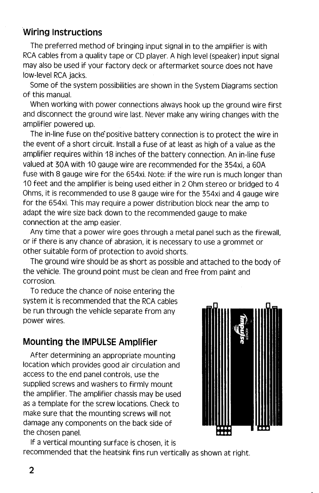 Kicker 354xi, 654xi manual 