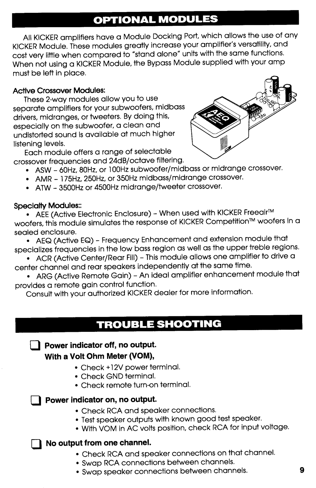 Kicker 80ss manual 