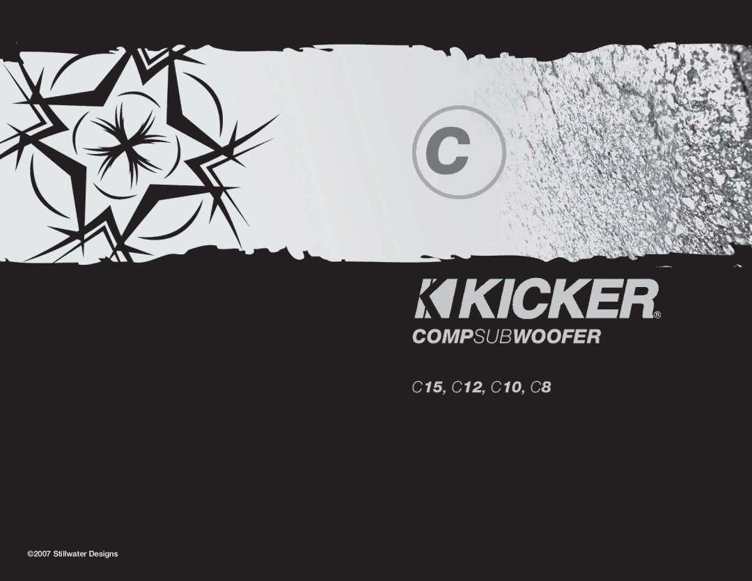 Kicker C15 manual Compsubwoofer 