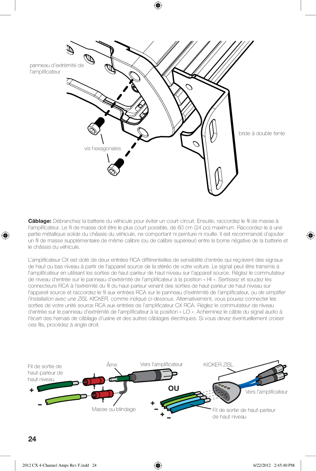 Kicker CX300.4 owner manual Âme 