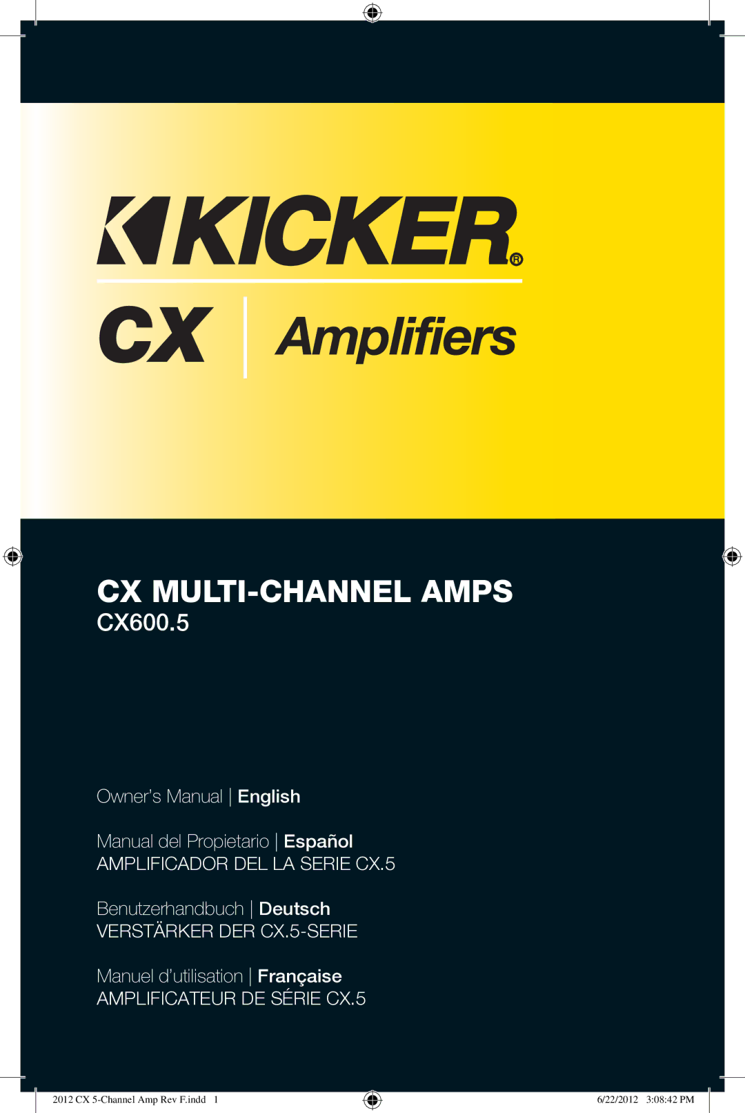 Kicker cx600.5 owner manual Amplifiers 