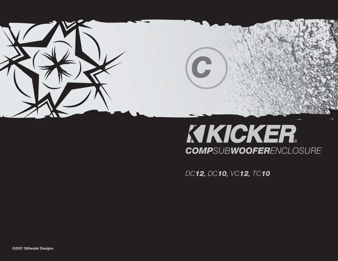 Kicker DC12 manual Compsubwooferenclosure 