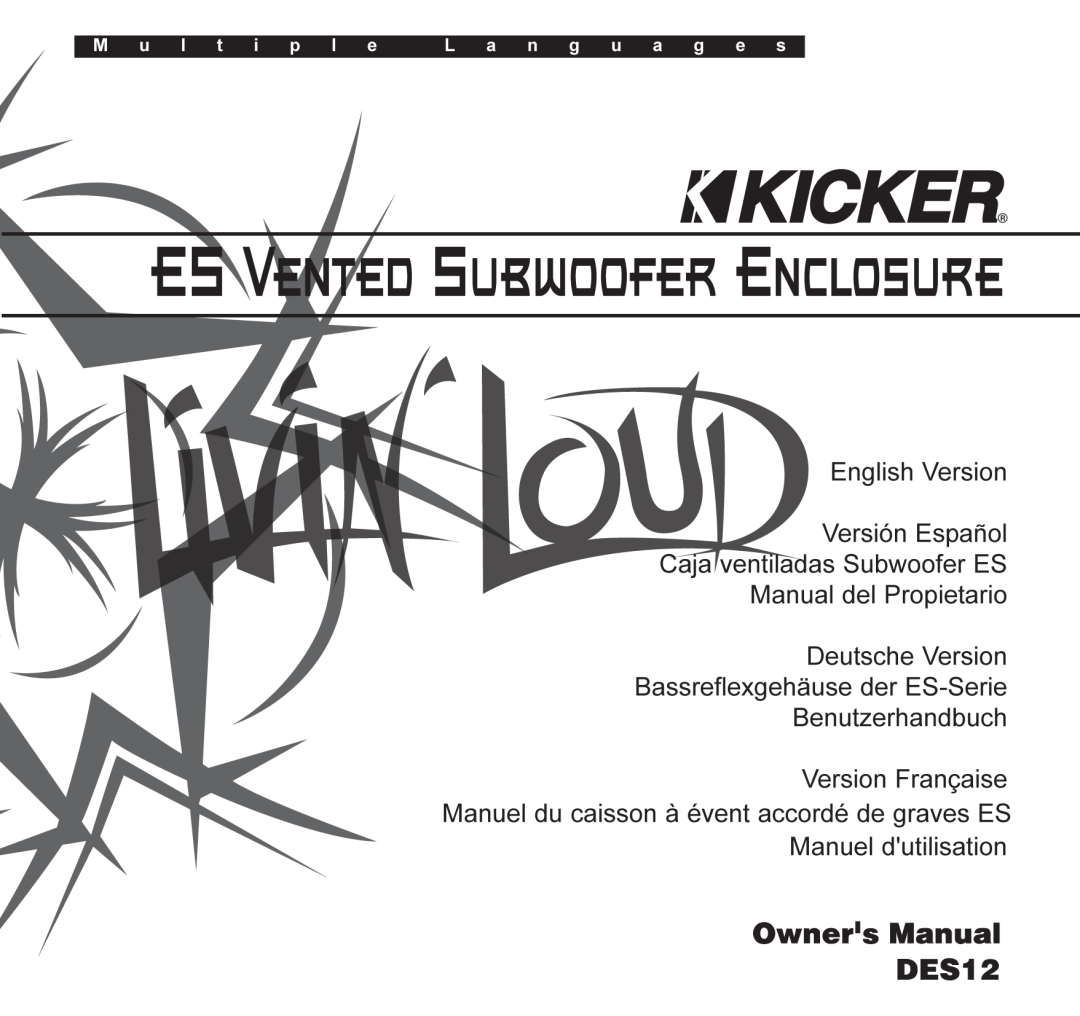 Kicker DES12 manual 