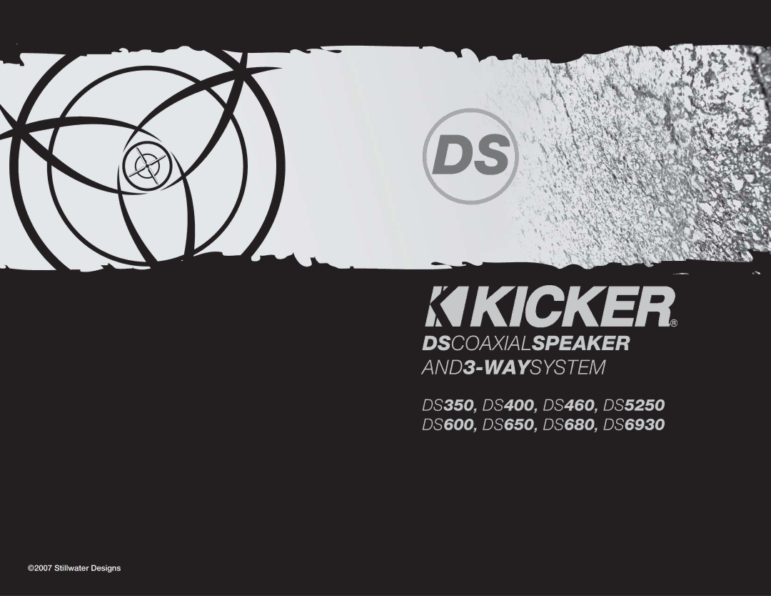 Kicker DS400, DS460, DS680, DS350, DS650, DS6930, DS5250 manual Dscoaxialspeaker 