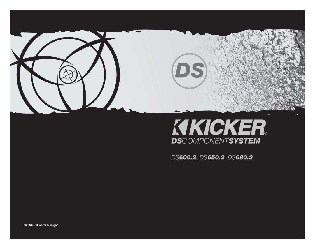 Kicker DS600.2 manual Dscomponentsystem 