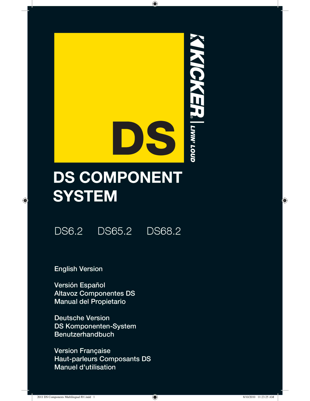 Kicker DS6.2  DS65.2  DS68.2 manuel dutilisation DS Component System 