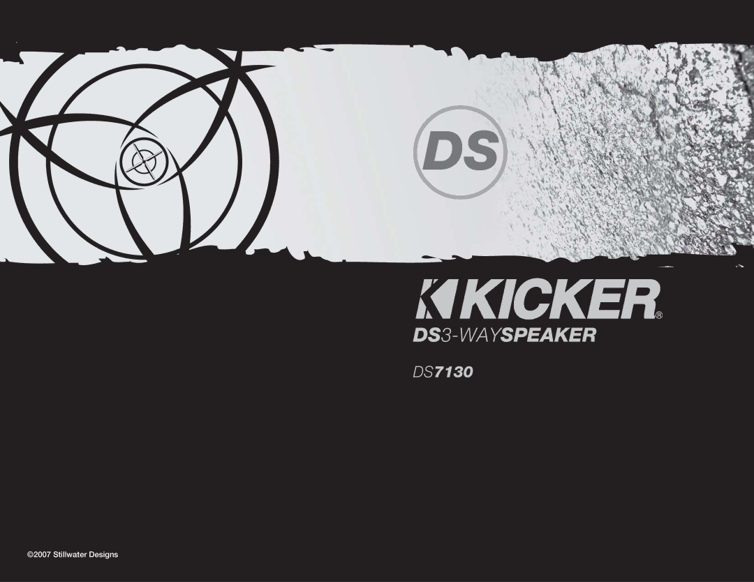 Kicker DS7130 manual DS3-WAYSPEAKER 