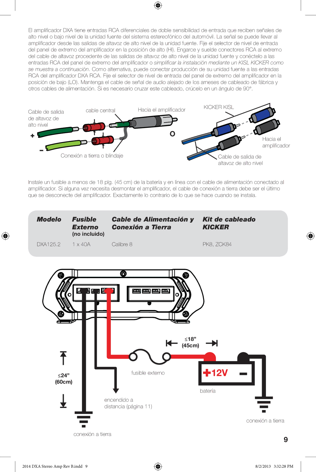 Kicker DXA125.2 owner manual Kicker 