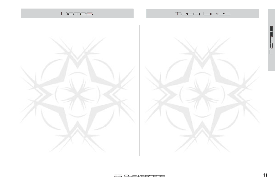 Kicker ES124, ES154, ES104 manual Tech Lines 